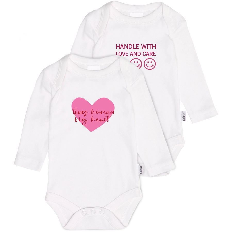 Liliput Baby-Bodies im 2er Set Tiny Human weiss