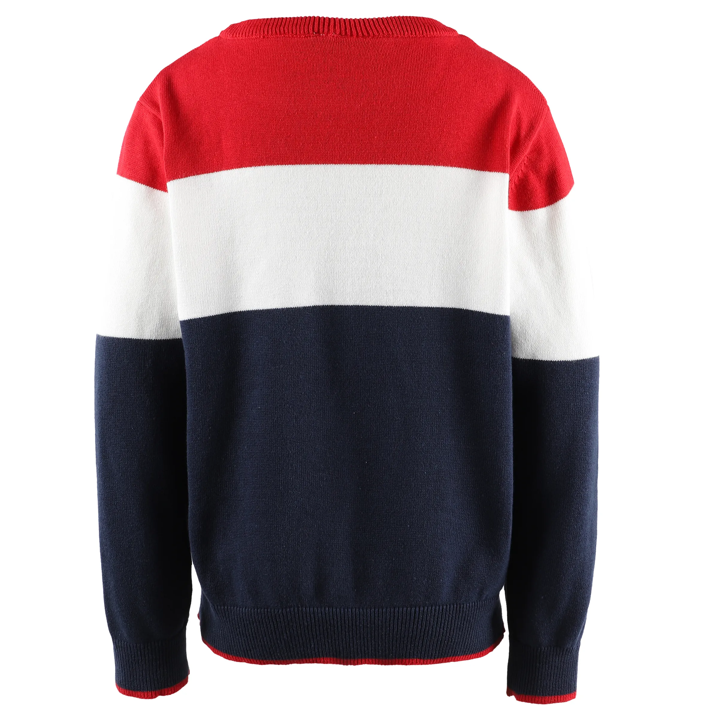 Jungen Strickpullover mit Blockstreifen