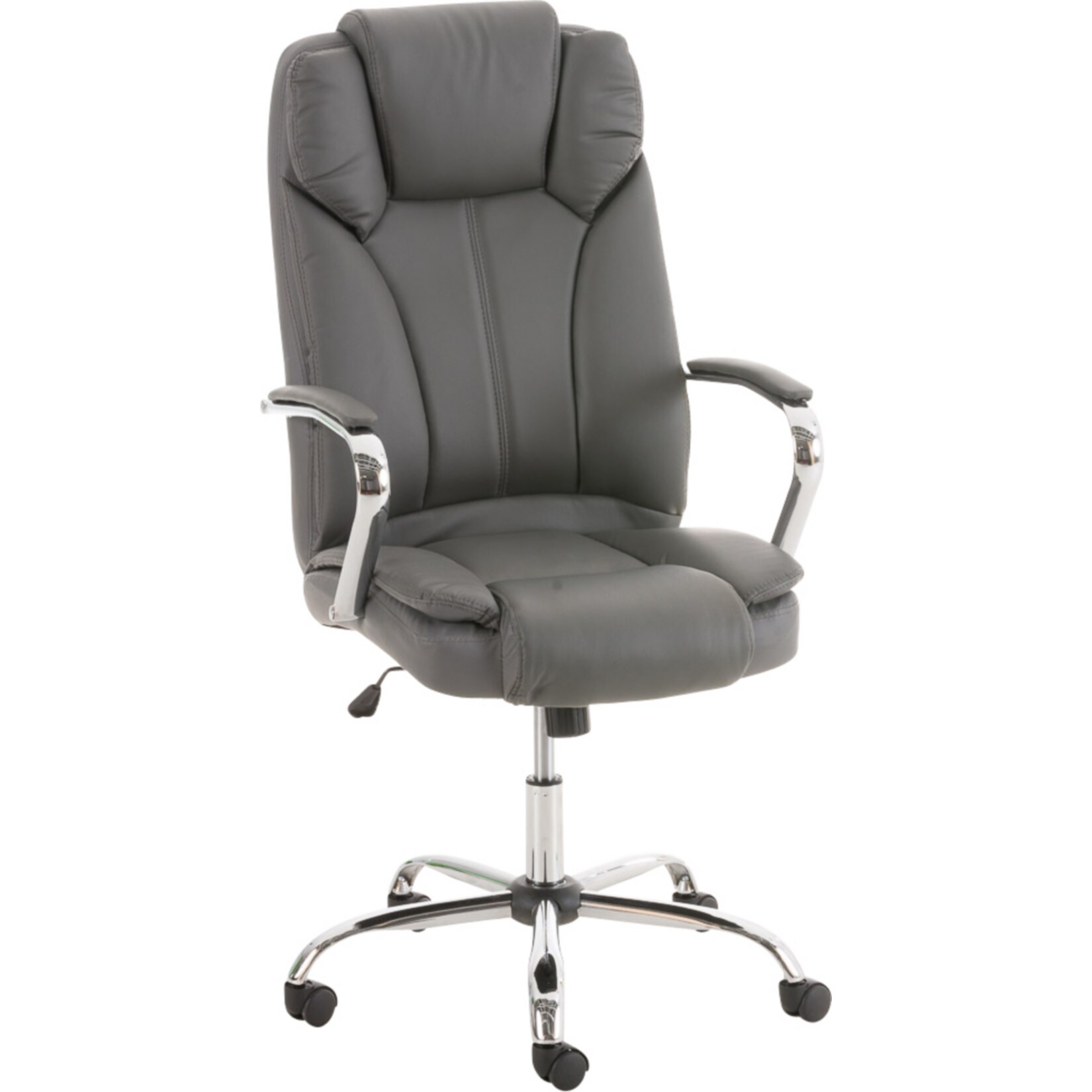 CLP Ergonomischer Bürostuhl BIG Xanthos I XXL Komfort Mit Wippfunktion Und Armlehnen I Verstellbar Mit Kunstleder-Bezug, Belastbar bis 210 kg