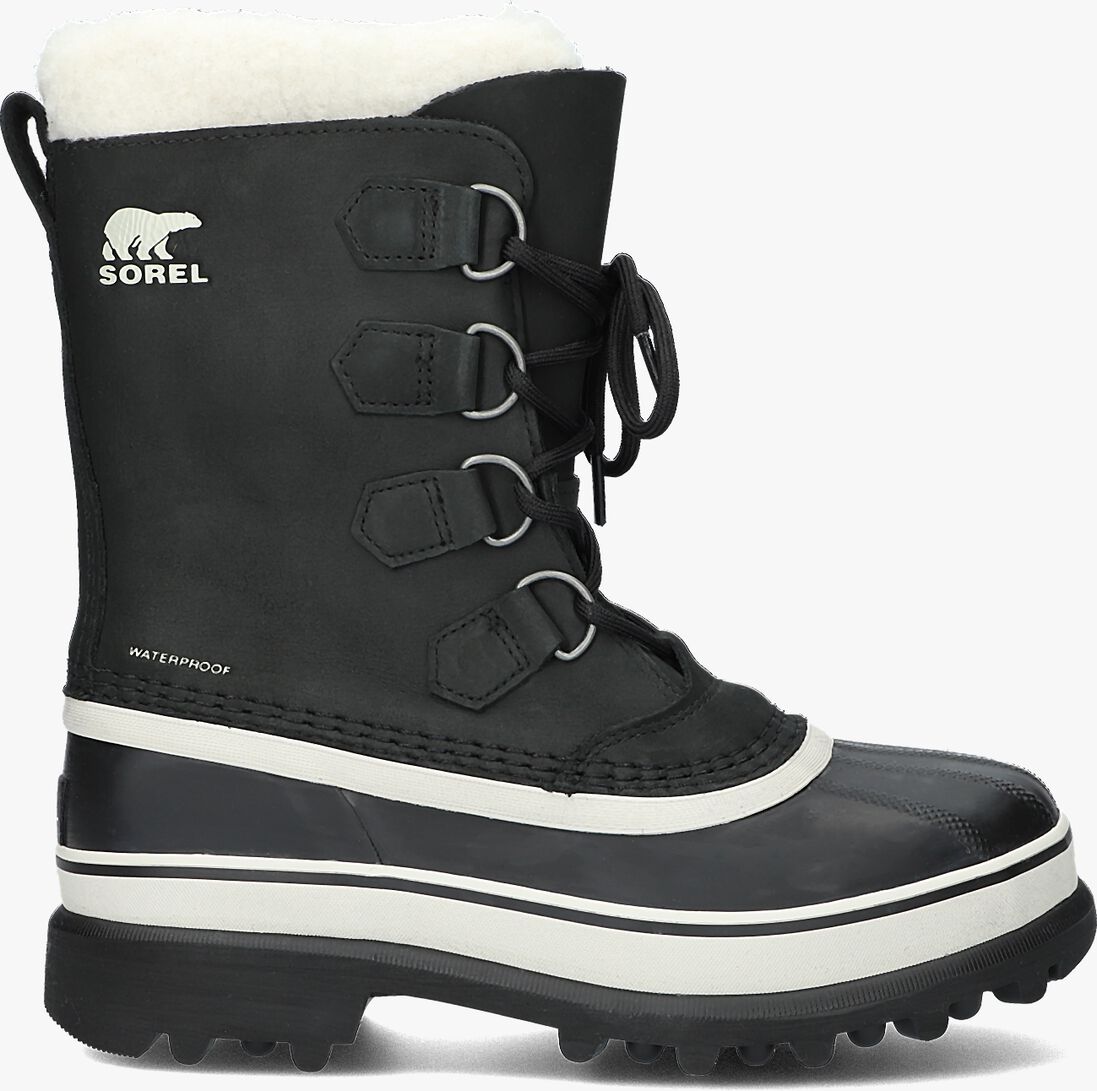 zwarte sorel snowboots caribou wp