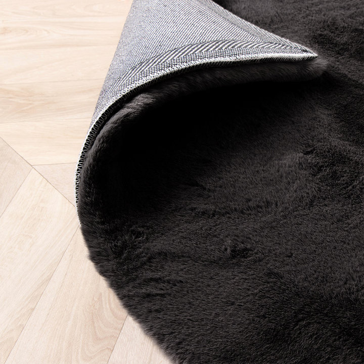 Zachte Hoogpolige loper - Comfy Supreme Zwart