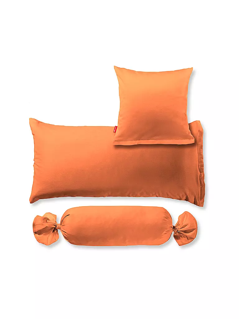 FLEURESSE Satin Kissenbezug ROYAL UNI 2er 70x90cm Orange  orange
