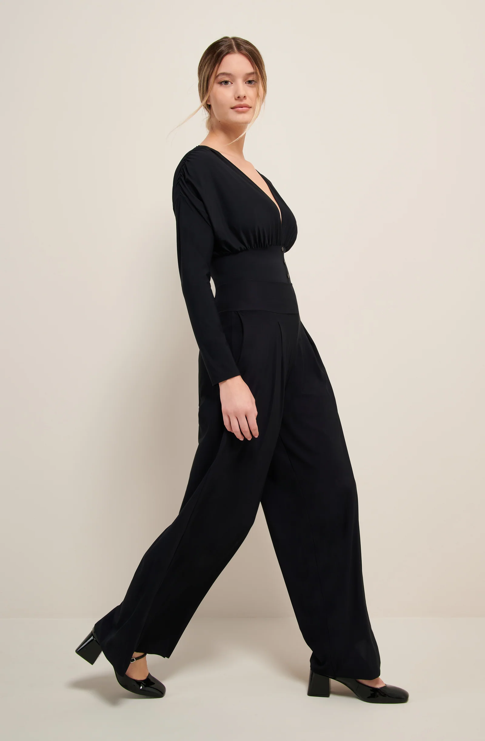 panna Pantalon à plis noir Noir