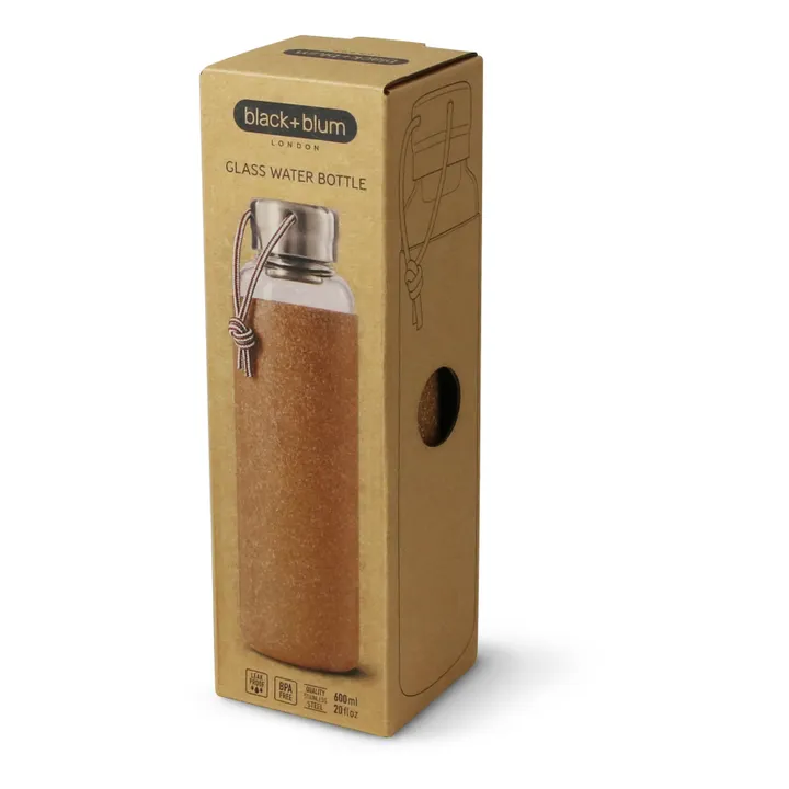 Black + Blum Gourde en verre borosilicate- 600 ml | Beige