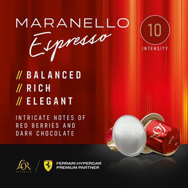 L’OR Maranello Espresso kaffekapsler (10 stk)