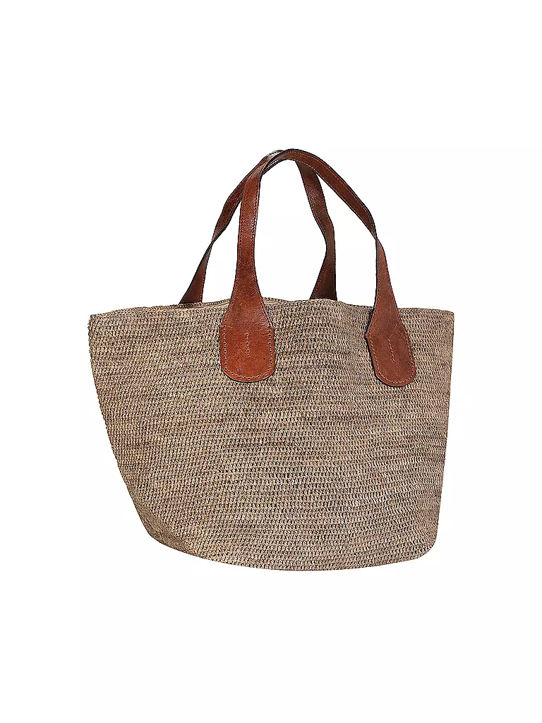 IBELIV Strohtasche - Shopper TOKYO II braun