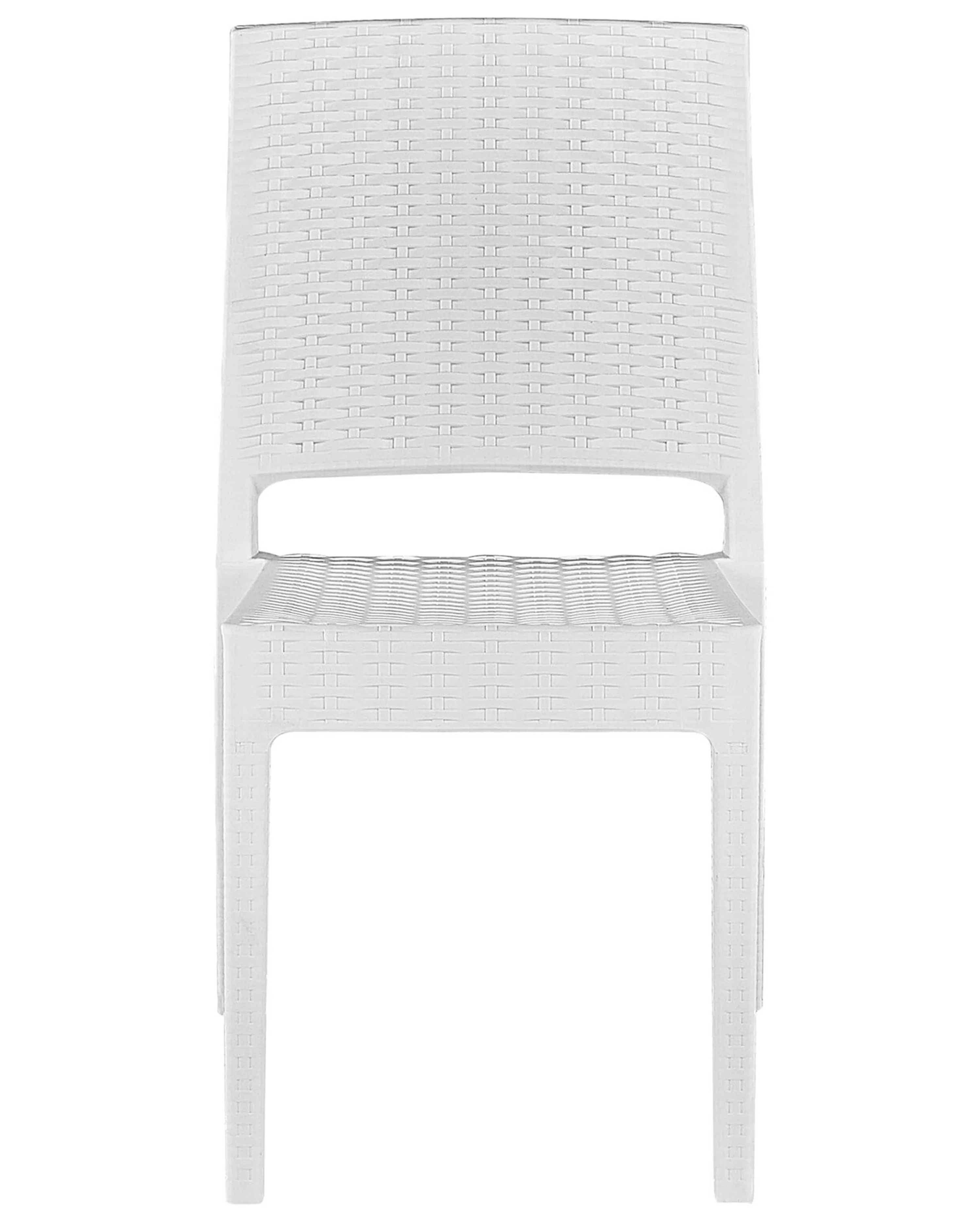 Set van 2 tuinstoelen FOSSANO Synthetisch materiaal Wit