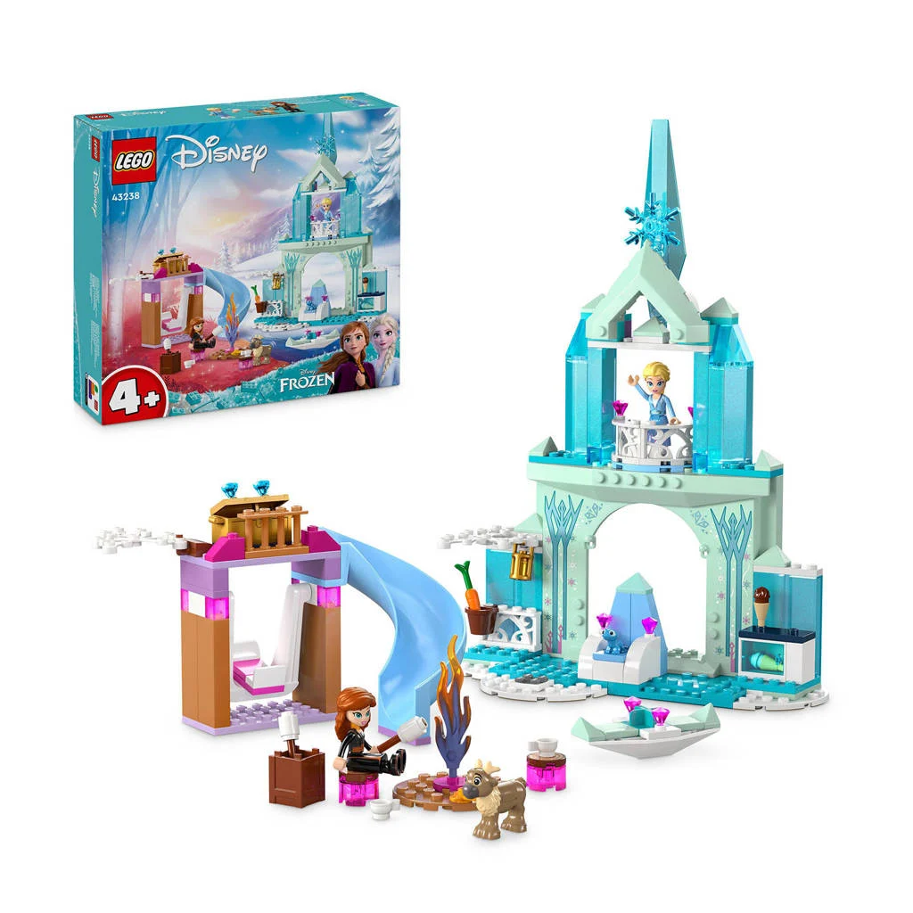 Leuke complete set voor de kleinste bouwers!Elsa's Frozen kasteel Bouwbaar Speelgoed met Elsa en Anna Poppetjes 43238