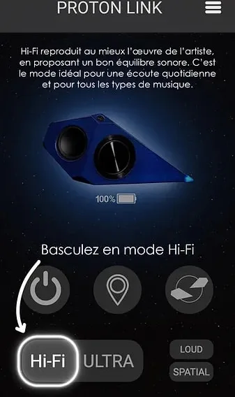 French Acoustics Proton V2 Blanc Enceintes Bluetooth portables