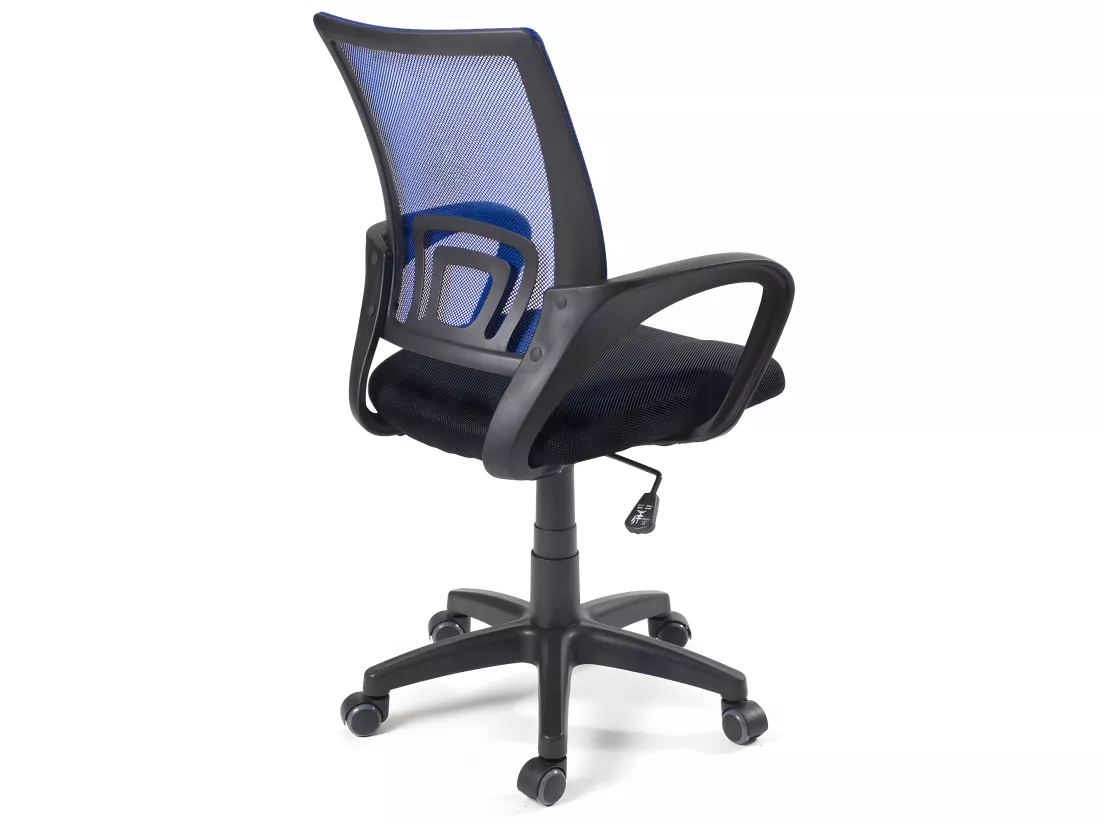 Chaise bureau pivotante hauteur réglable accoudoir renfort lombaire roulettes FLAG-E(Noir bleu)