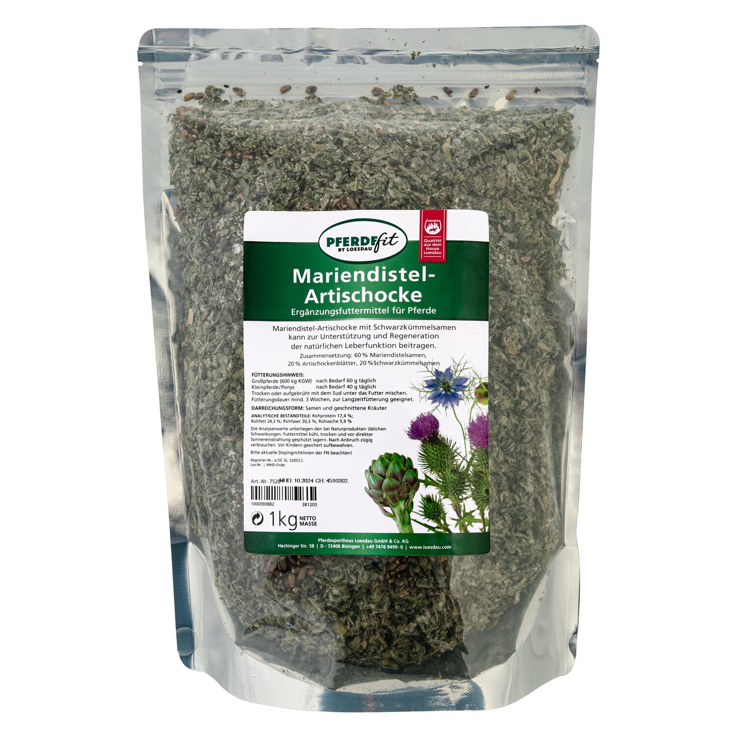 PFERDEfit by Loesdau Mariendistel-Artischocke  - 1 kg
