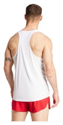 Débardeur adidas Adizero Blanc Homme