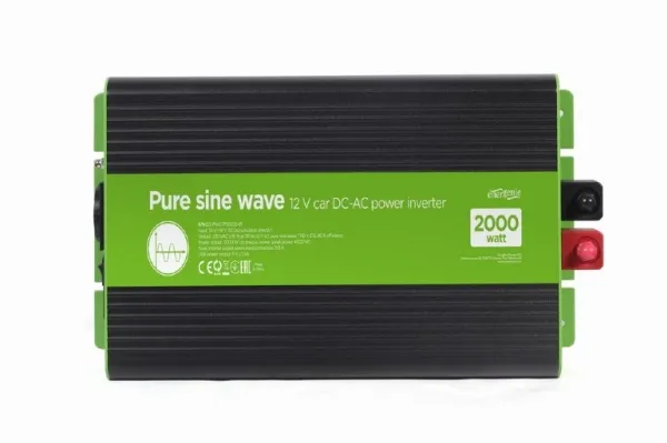 EnerGenie EG-PWC-PS2000-01 - DC til AC inverter - bil, ren sinuskurve - DC 12 V - 2000 Watt - output-stikforbindelser: 1