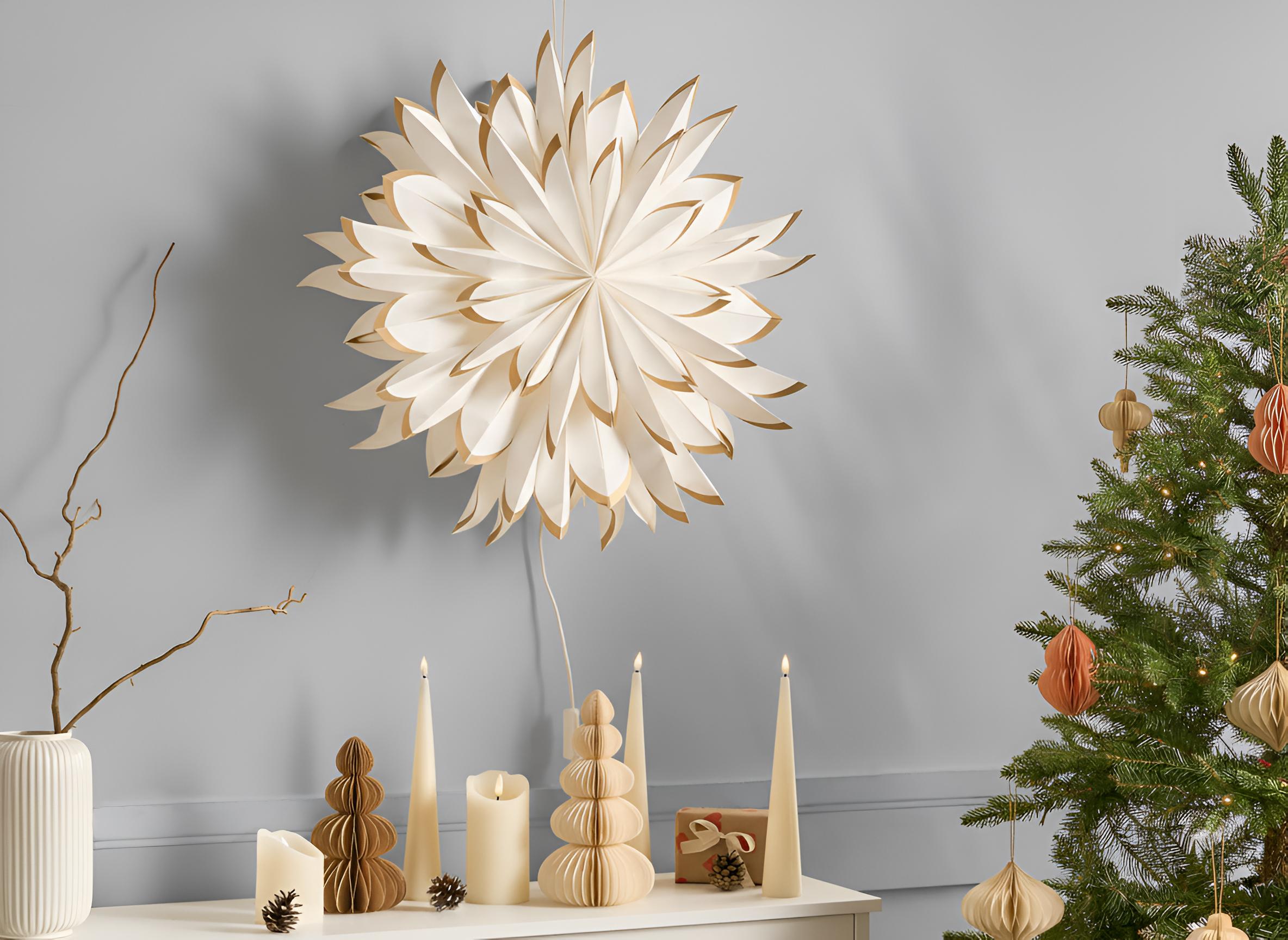 Kerstdecoratie SVEDAN Ster 60 cm Gebroken wit