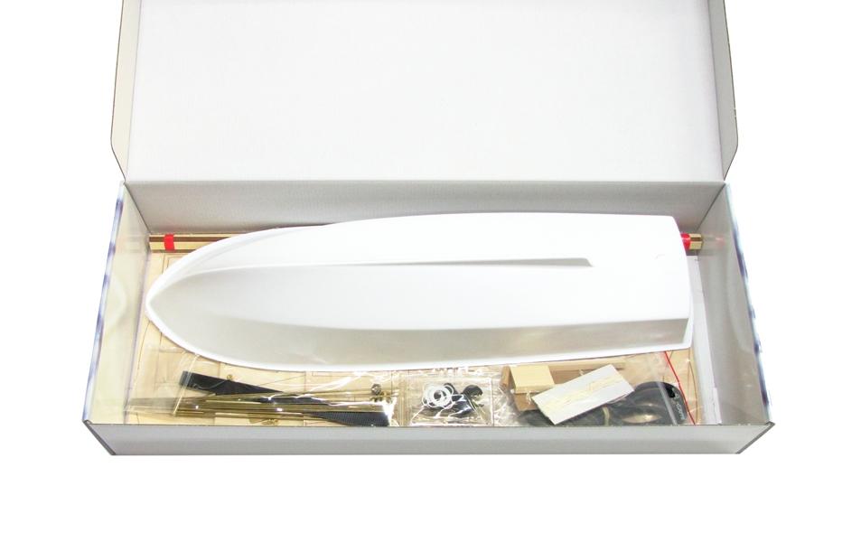 Bausatz Motorboot White Star, 540 mm 1:15<br>Detailgetreuer Motorboot Modellbausatz