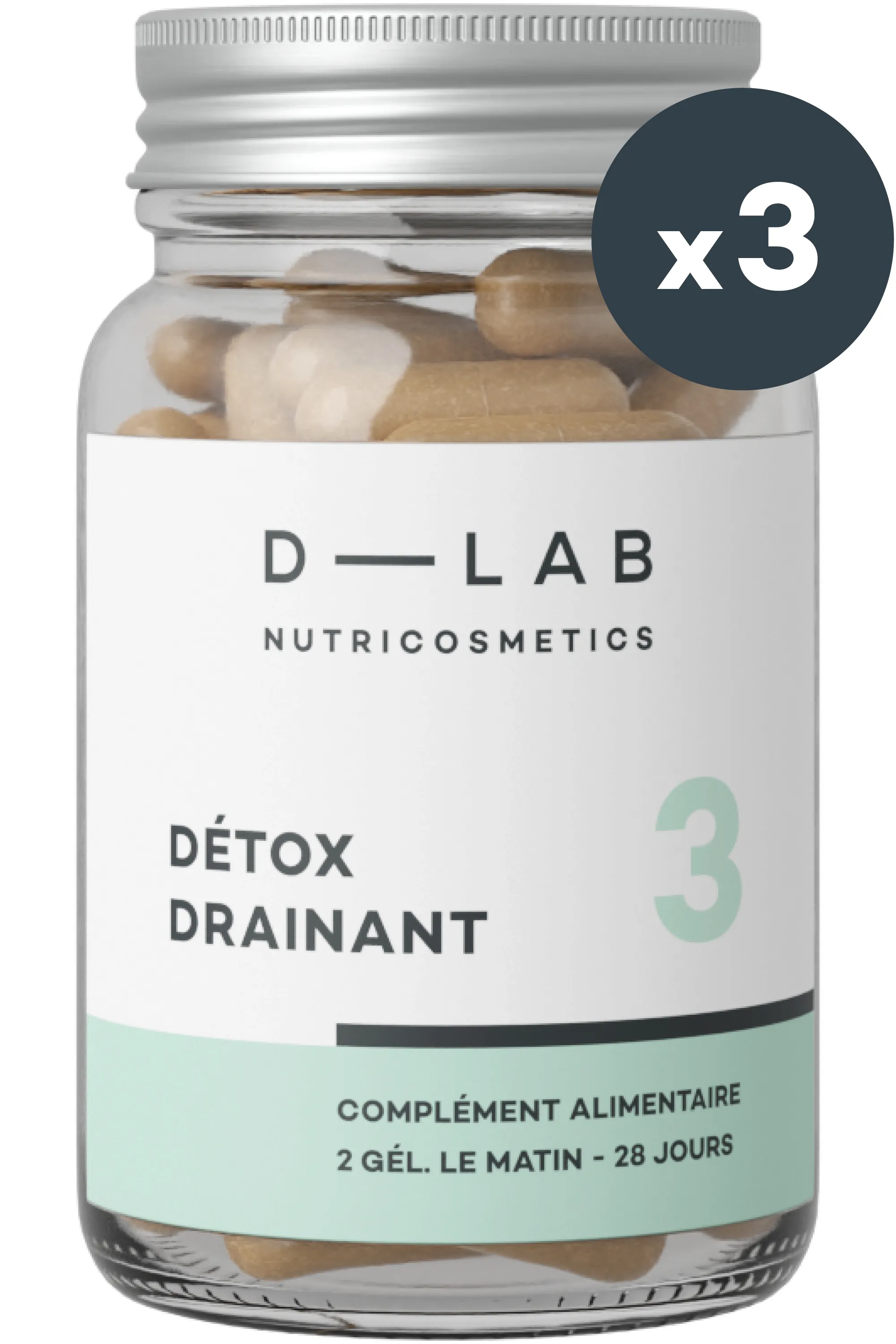 D-LAB Nutricosmetics Complément alimentaire minceur Détox Drainant-116 g