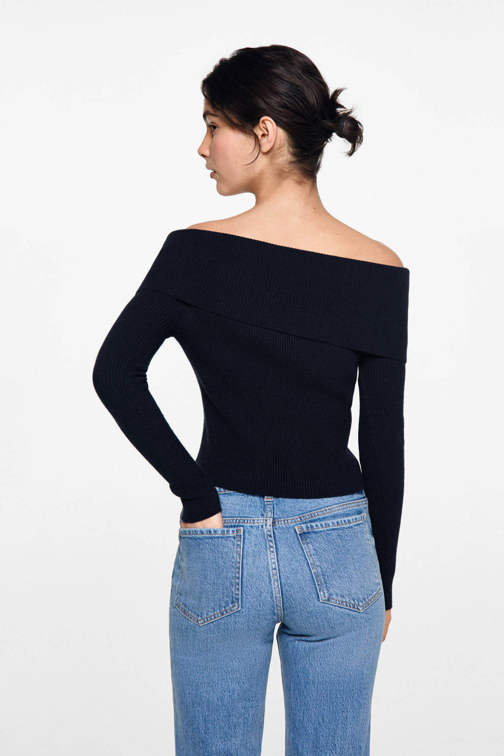 MANGO TEEN gebreide trui donkerblauw