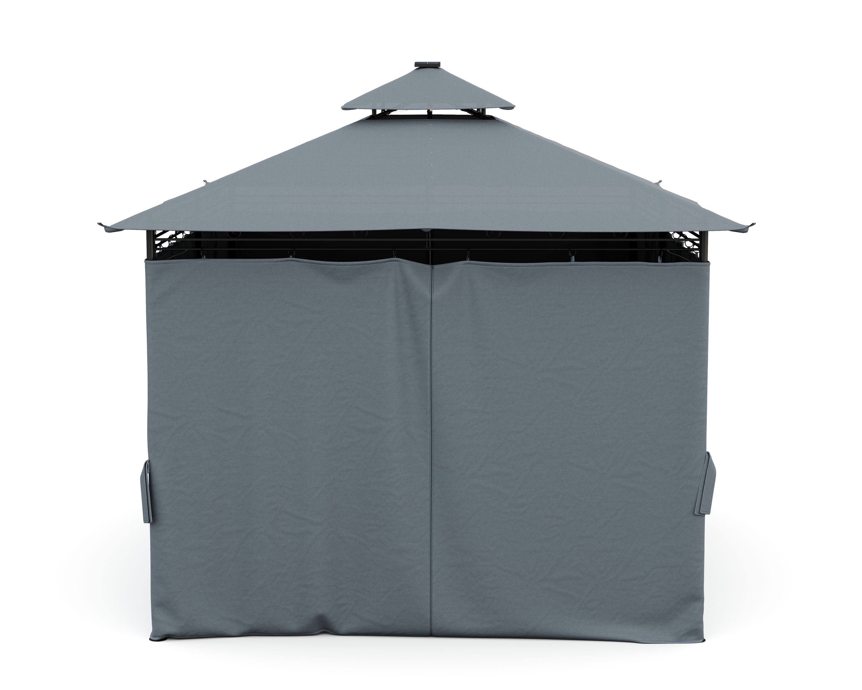 Gartenpavillon LED ROYAL 4 x 3 m grau