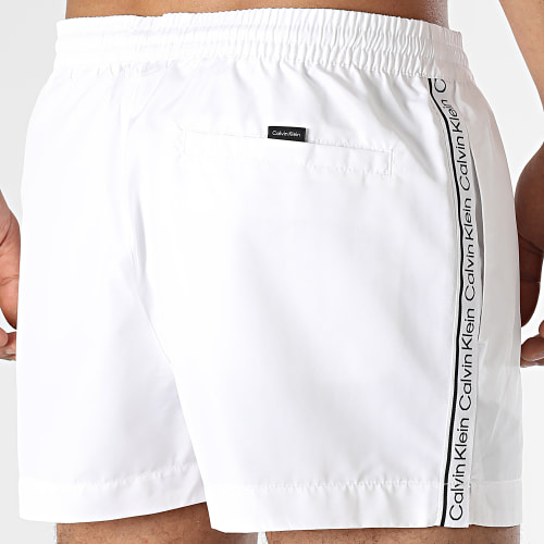 Short De Bain A Bandes Short Drawstring 0811 Blanc