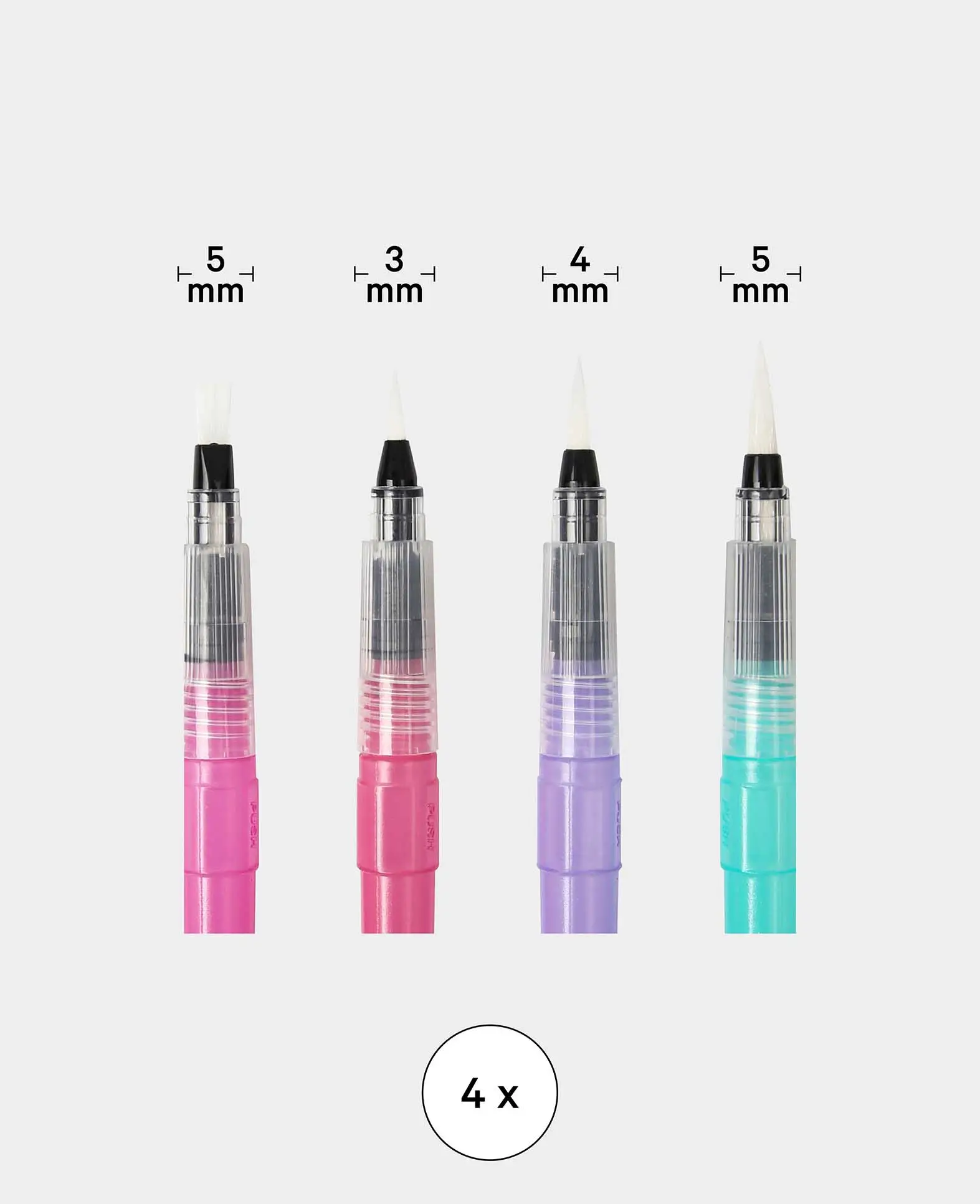 (4er Set) Wassertankpinsel Künstler Pinsel für Aquarell Malerei / Kalligraphie