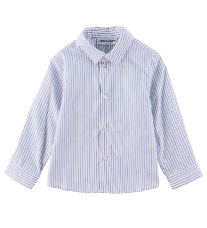 Emporio Armani Hemd - Weiß/Blau Gestreift