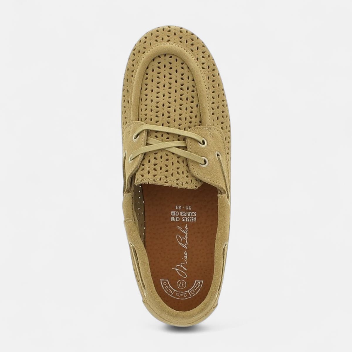 Mocassins Femme en cuir taupe