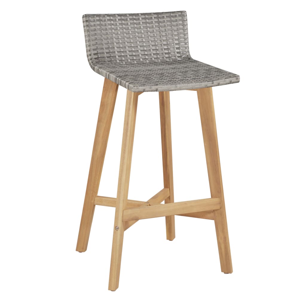 Mobilier de bar 3 pièces bois d'acacia solide