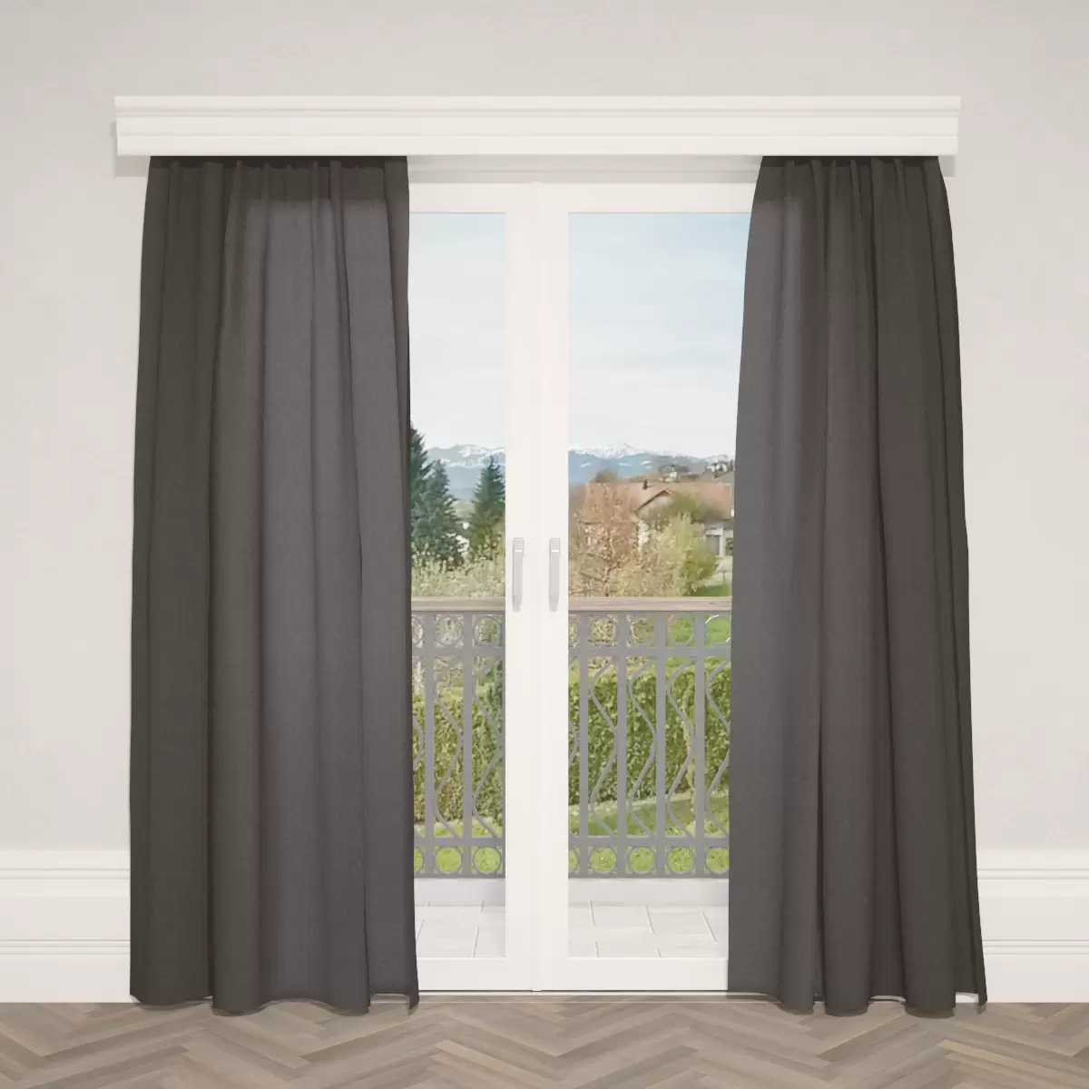 Nachtvorhang Aspect Linen Anthrazit