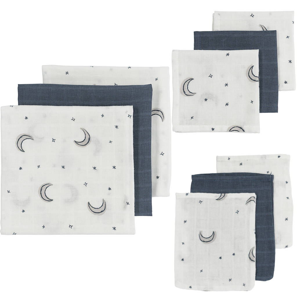 hydrofiele starterset Baby Moon - set van 9 indigo