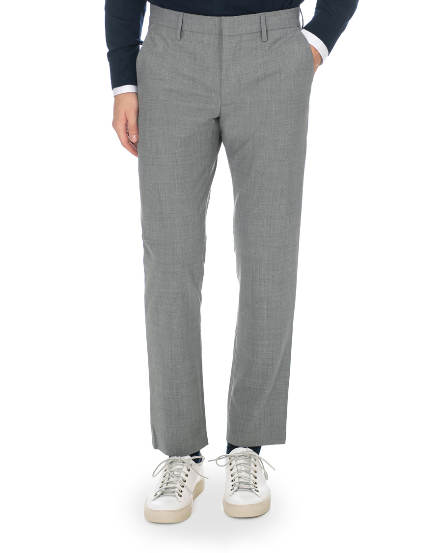 NN07 Theo Wool Trousers Grey Melange