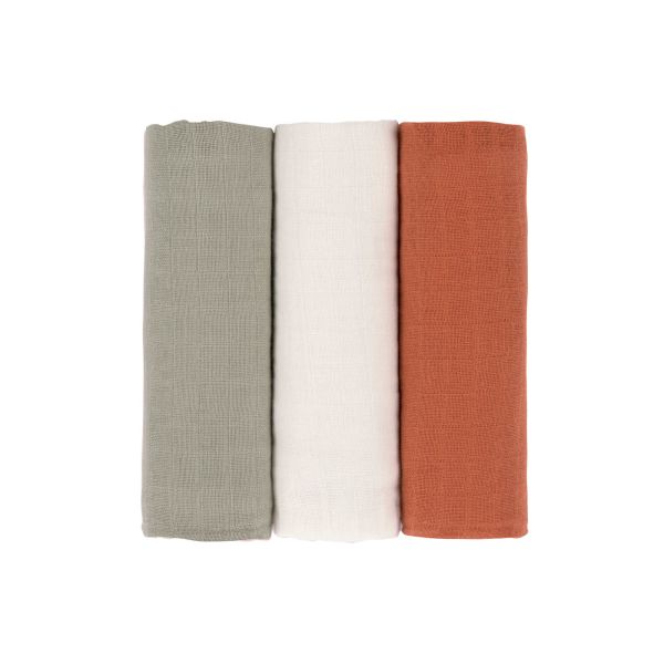 Lässig Swaddle & Burp Blanket L Milky 85 x 85 cm