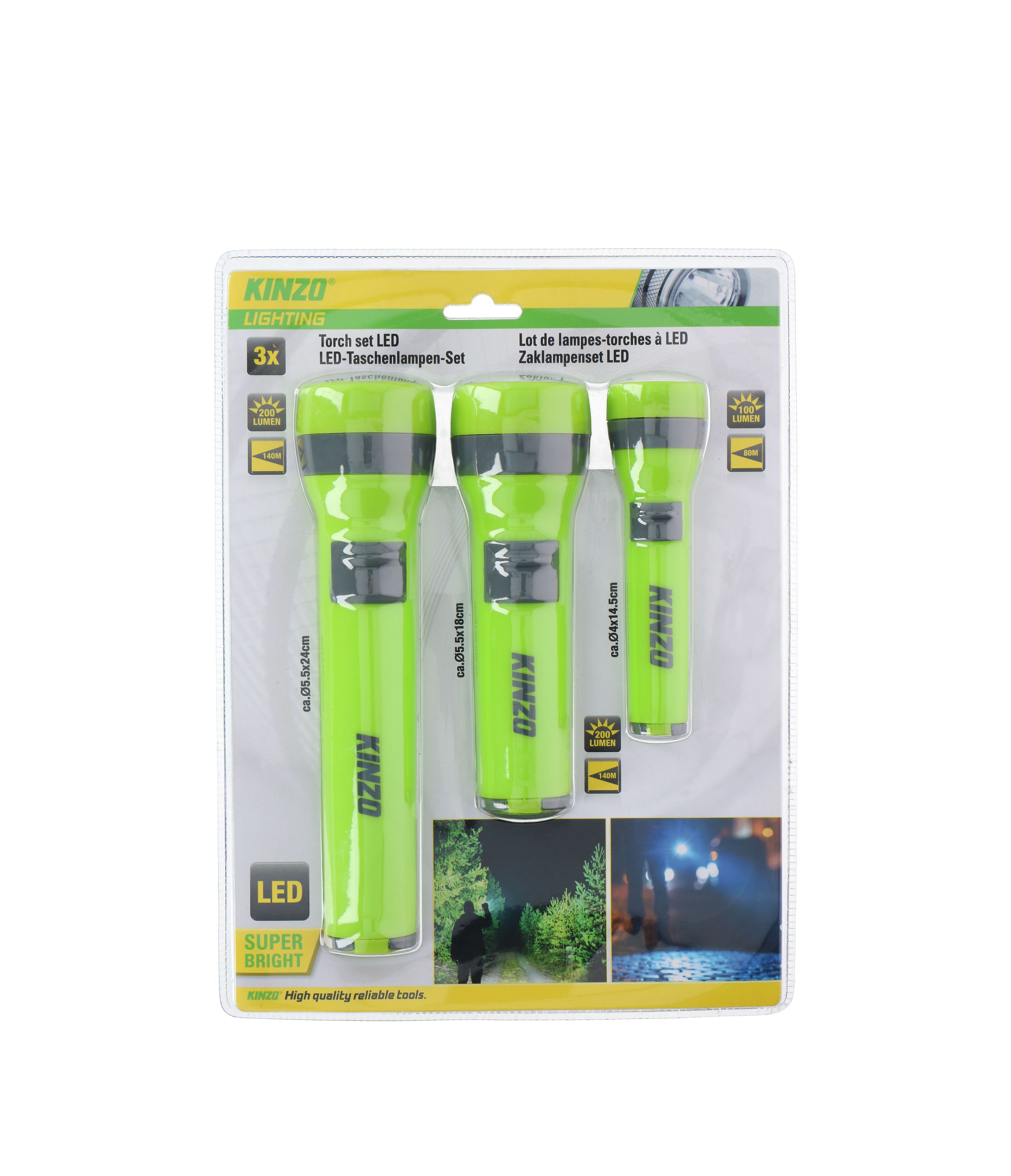 Taschenlampe Set 3-teilig