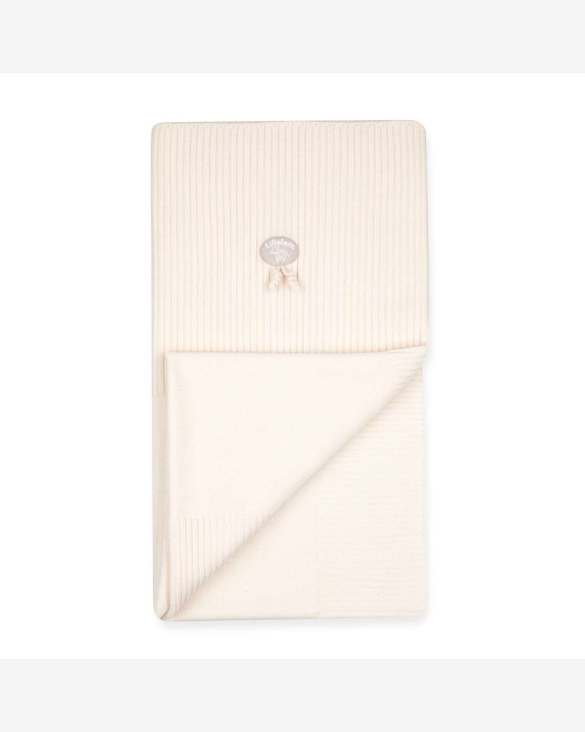 Babyteppe Ull – 100% Merino, 95×75 – Baby Natur