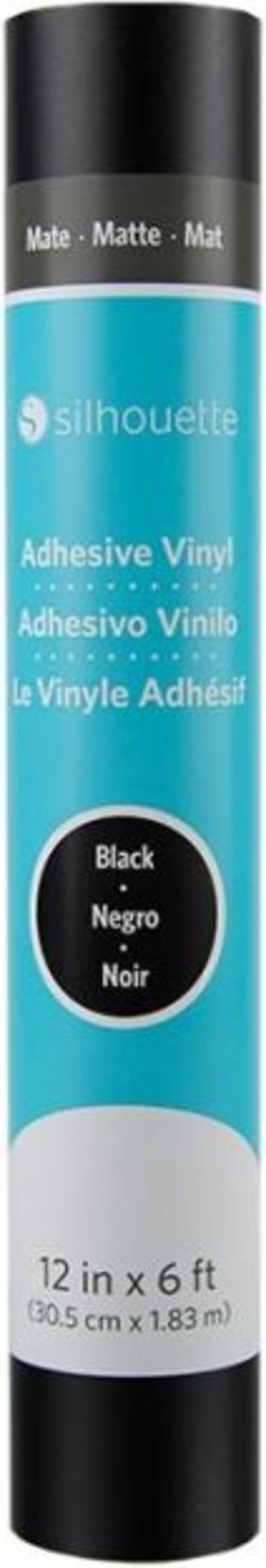 Silhouette  Matte Removable Vinyl - 30,5 cm x 1,8 m, Black    Vielseitiger Bastelfreund für kreative Projekte