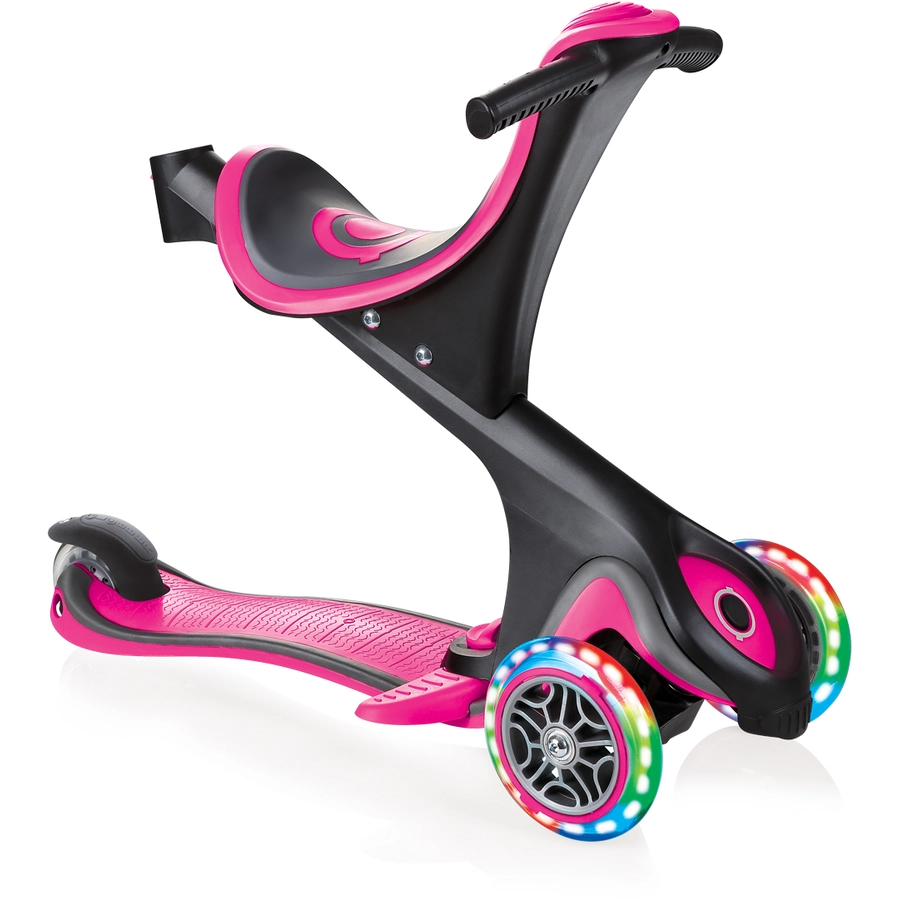 GLOBBER GO-UP COMFORT LIGHTS mit Leuchtrollen, pink