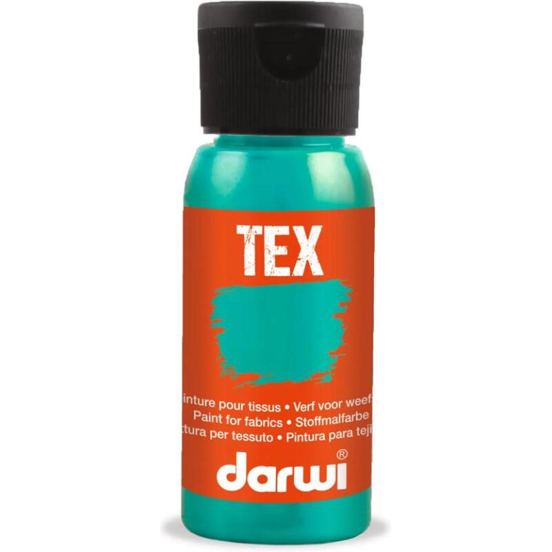 DARWI Flacon de 50 ml de Peinture Textile Nacrée - Emeraude nacré