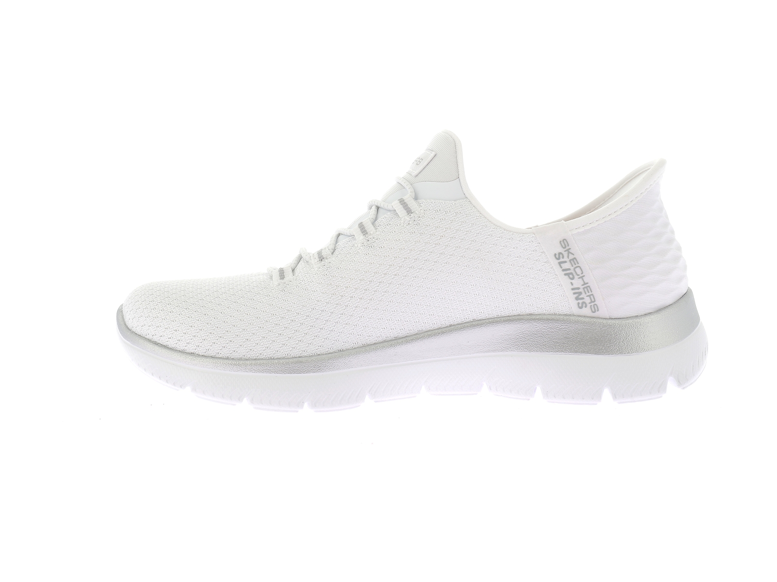 Skechers-SUMMITS DIAMOND DREAM Matières combinées Blanc Argent