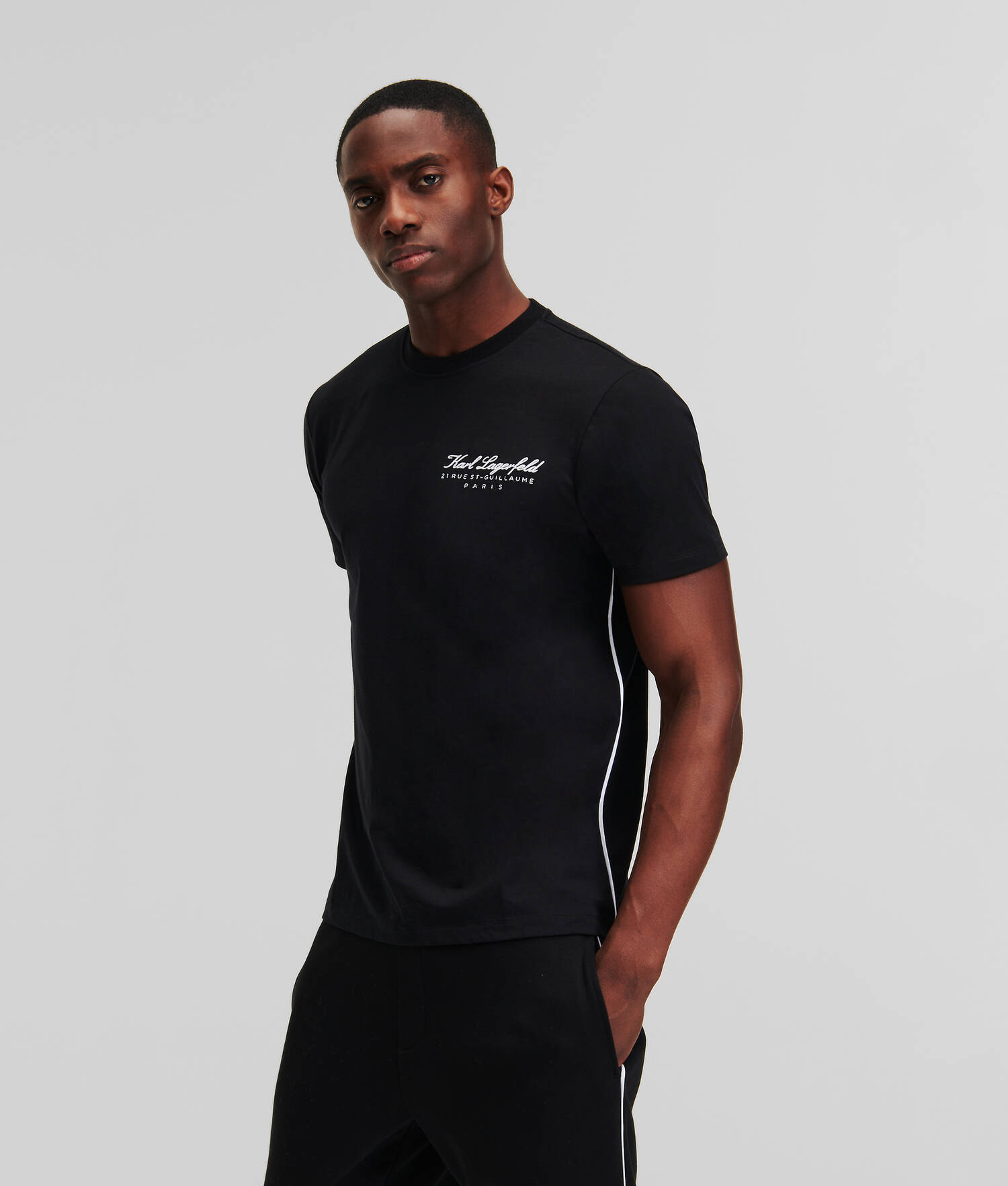 T-SHIRT LOUNGEWEAR HOTEL KARL - Noir