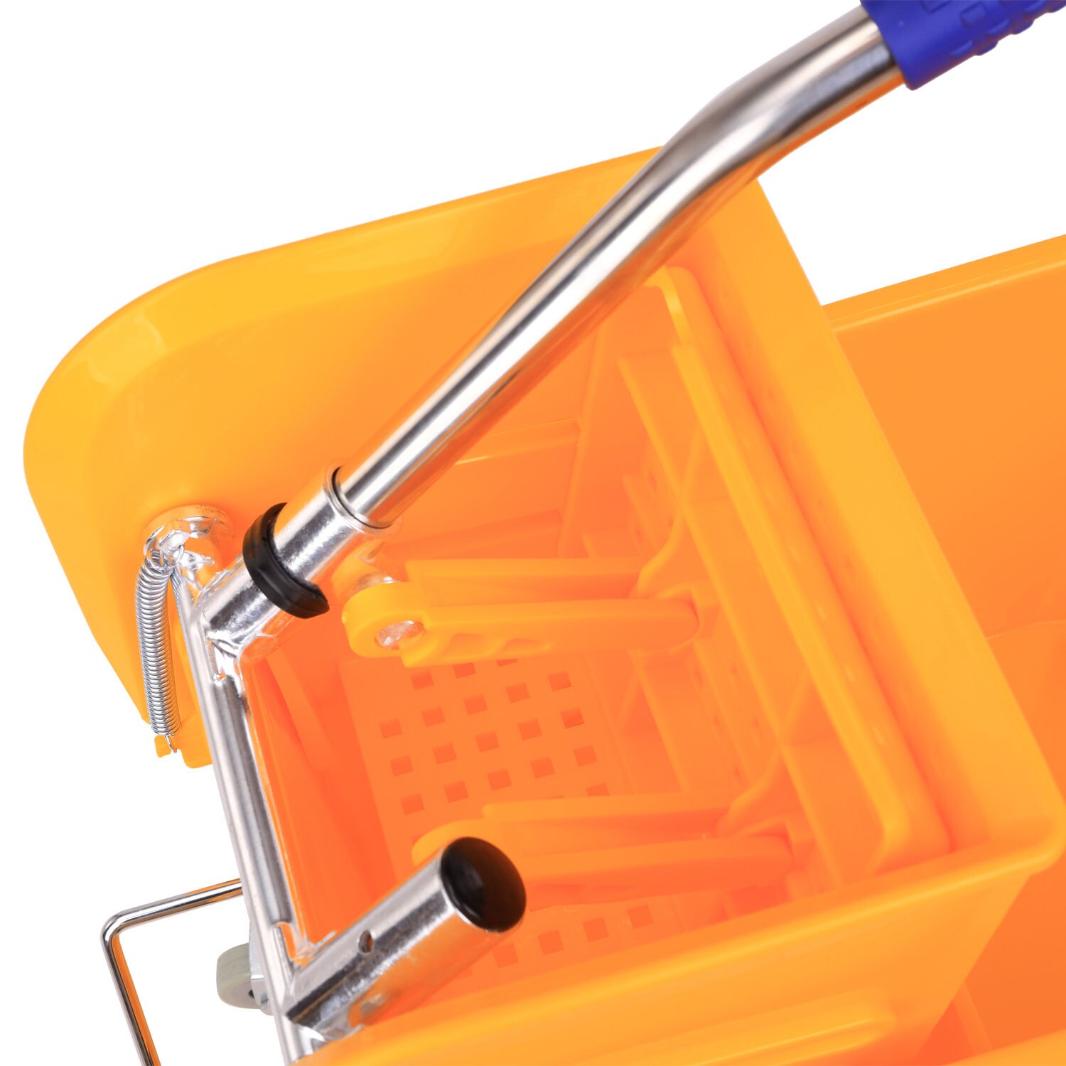 HOMCOM Putzwagen mit Presse gelb 63 x 27 x 67 cm (LxBxH)