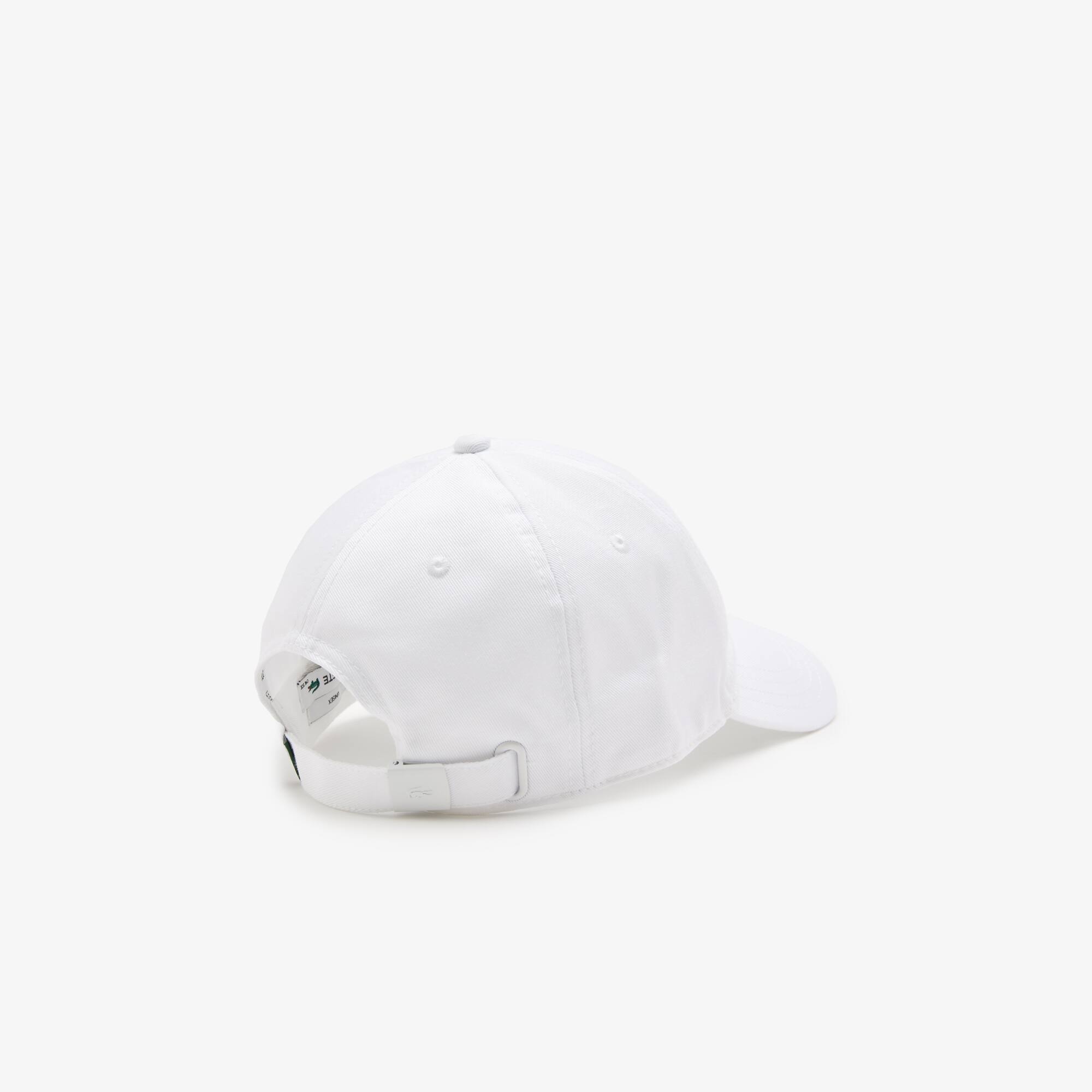 Casquette unisexe unie Lacoste en twill de coton biologique Chapeaux & Casquettes - Blanc - Lacoste - Unisex