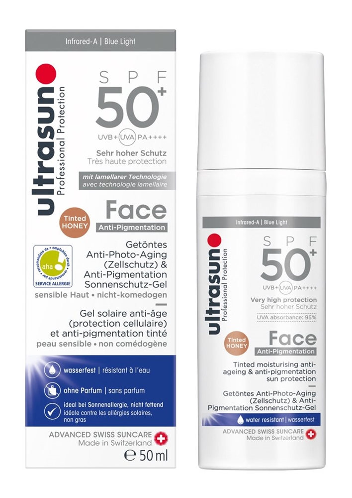 ULTRASUN Face Anti-Pigmentation Gel SPF50  Honey 50 ml