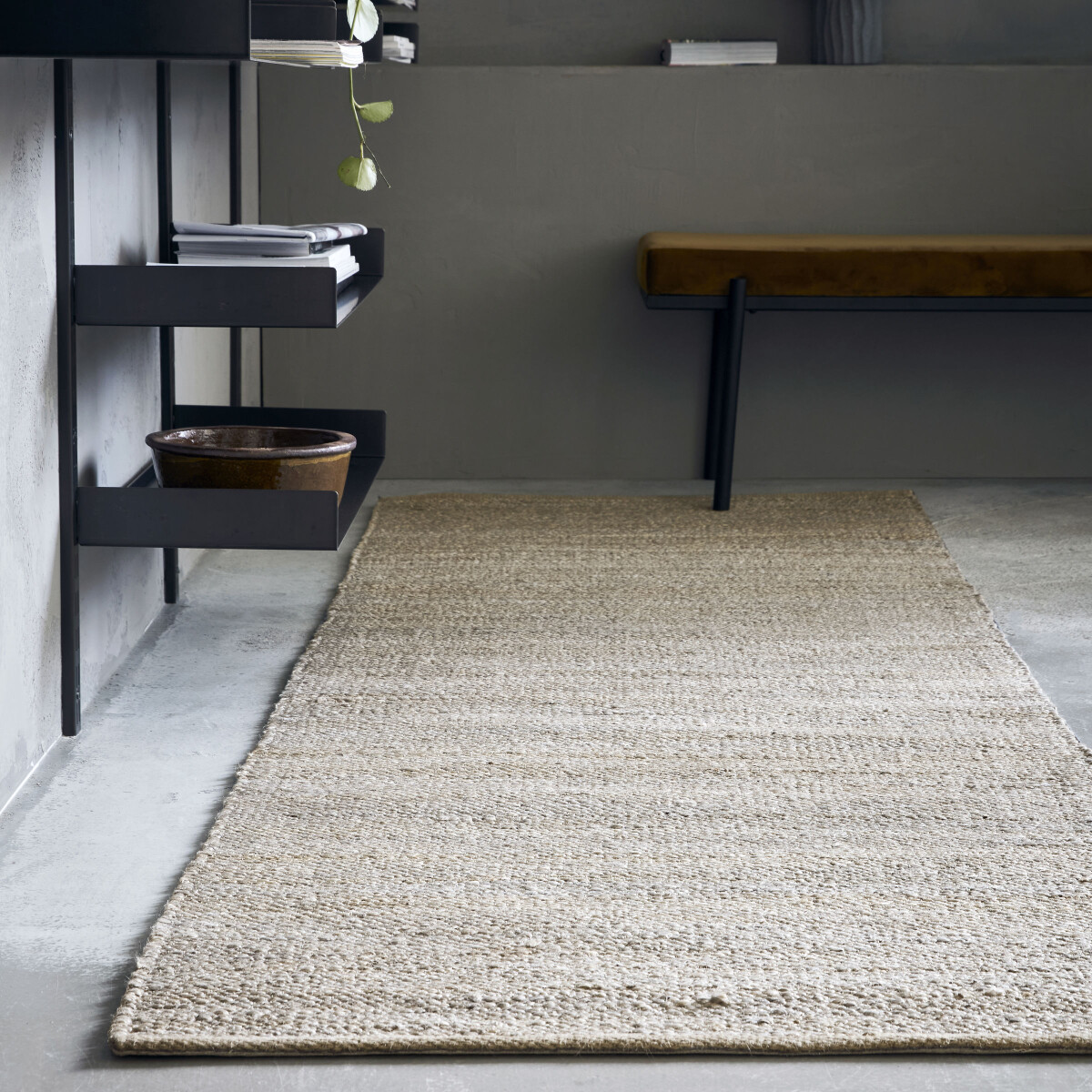 House Doctor - Gulvtæppe - Hempi - Lysegrå - 90X300 CM