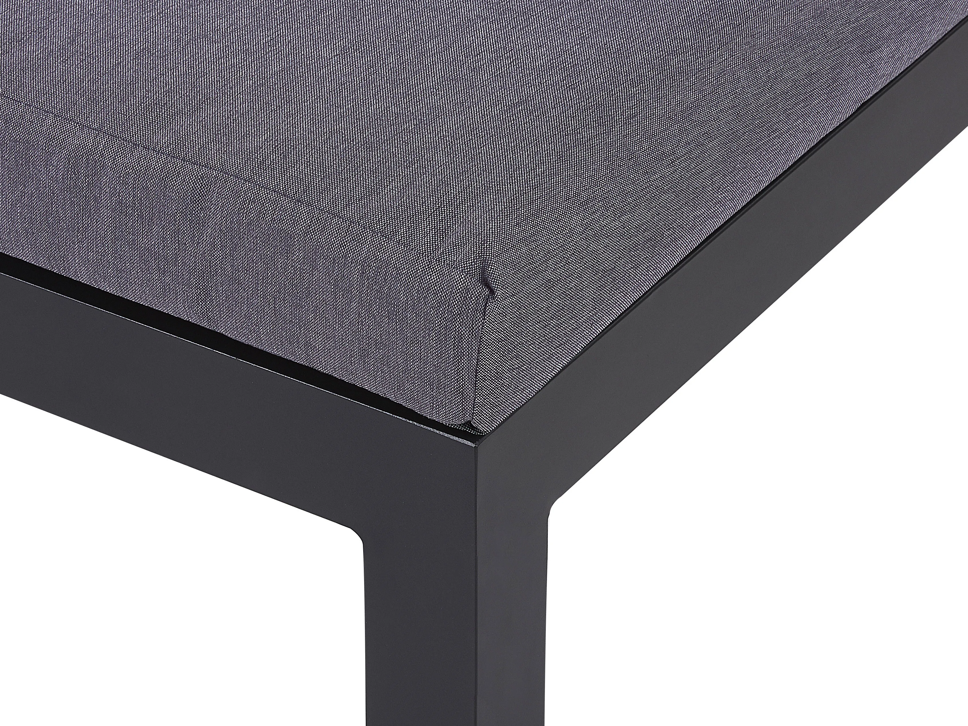 Tuin hoekloungeset met tafel 5-zits MESSINA linkszijdig Metaal Zwart