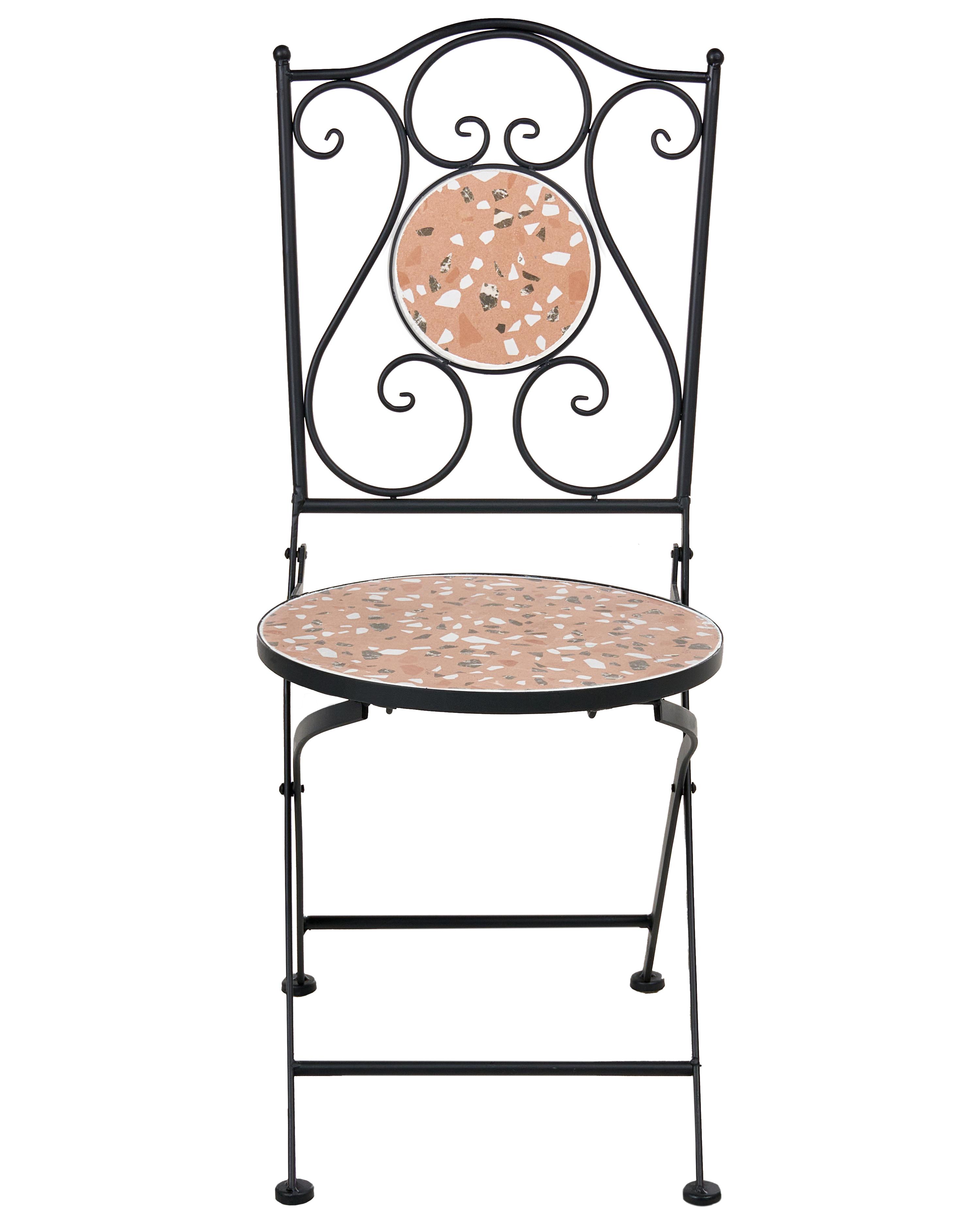 Set van 2 tuinstoelen ADRANO inklapbaar Metaal Zwart