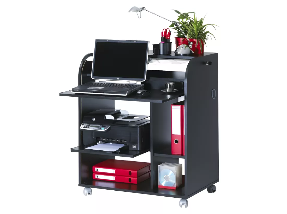 Bureau secrétaire à rideau Noir - TOP n°13