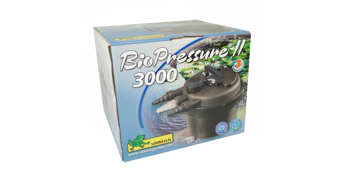UbbinkBioPressure II-drukfilter 3000 waterfilter  (Zwart, Incl. UVC 5W)