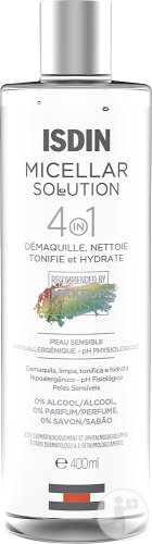 Isdin Micellar Solution 4en1 Peau Sensible Flacon 400ml