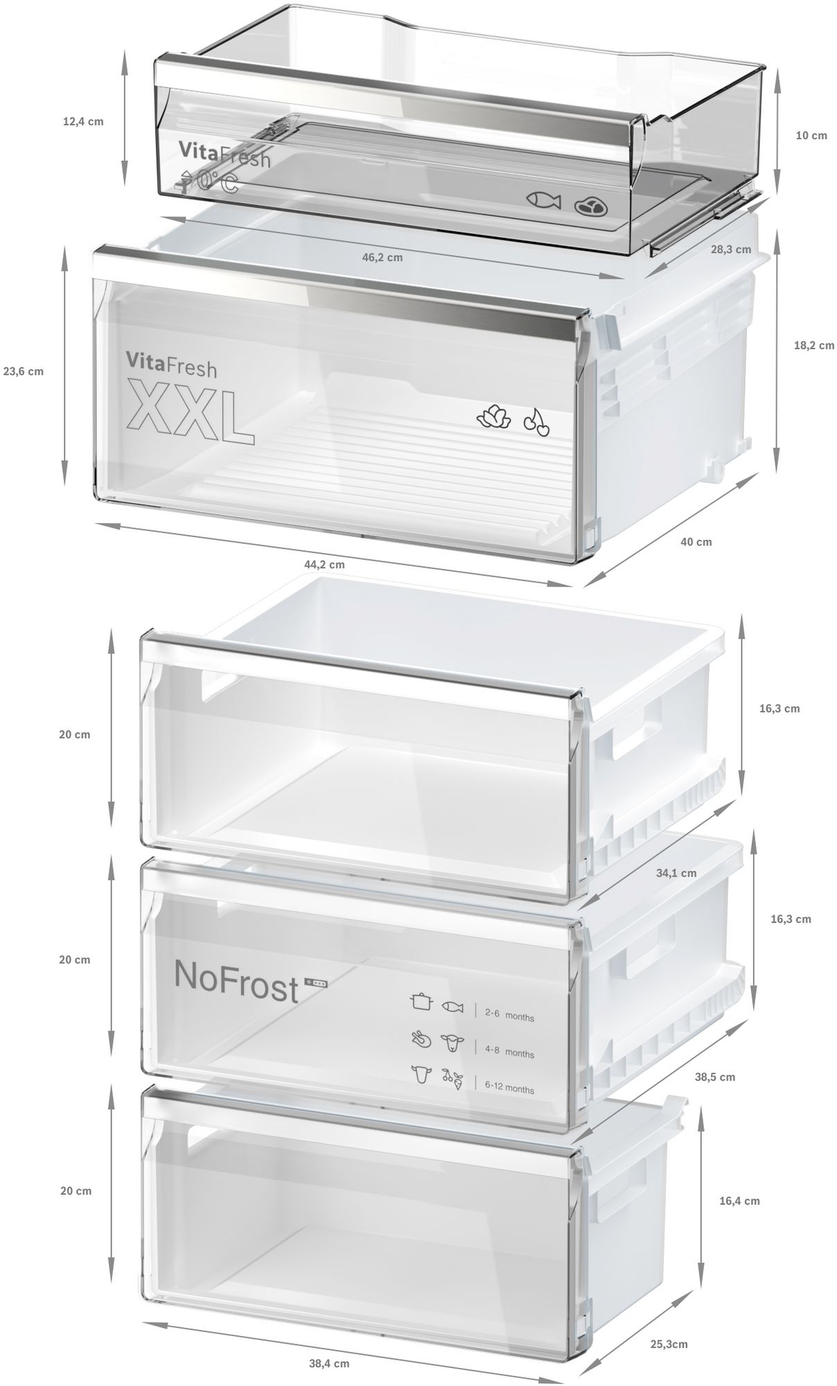 Refrigerador Combinado Independente Série 6 203 x 60 cm em Aço Inoxidável Resistente a Impressões Digitais KGN39AIBT