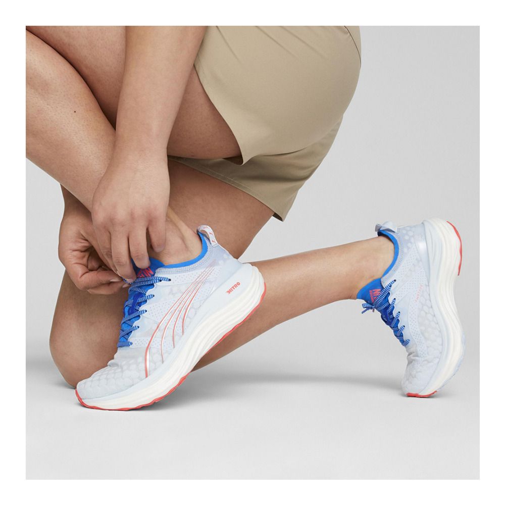 Puma FOREVERRUN NITRO - Chaussures running Femme icy blue/ultra blue/fire orchid