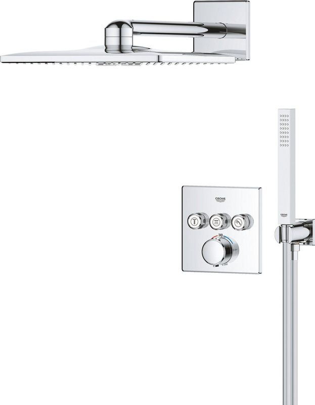 Grohe - Precision SmartControl - Inbouw Douchesysteem - Chroom - Vierkant Design